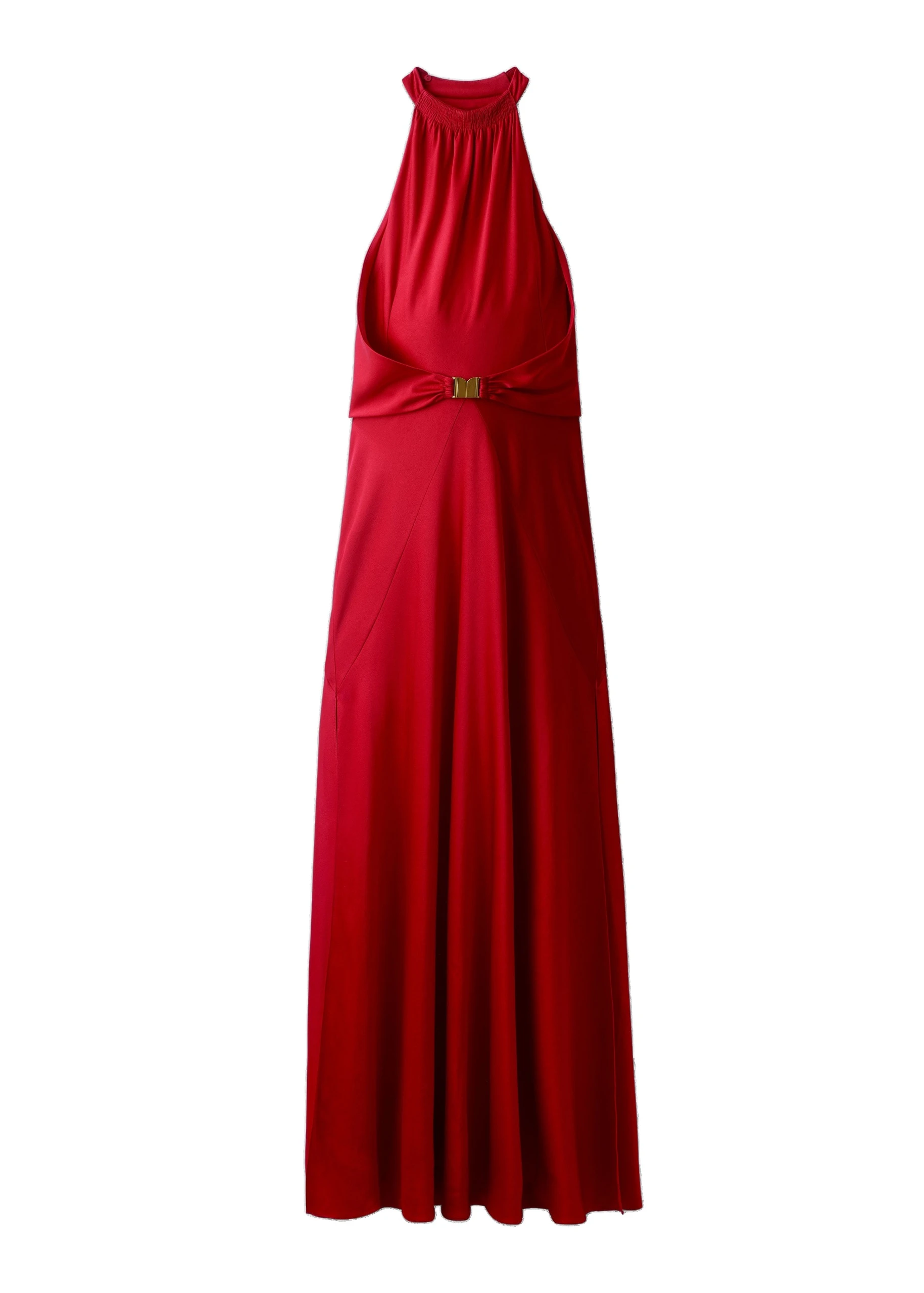 ME+EM Belted Full-Length Dress in Scarlet Red | Dresses | Coveti ME+EM Belted Full-Length Dress in Scarlet Red