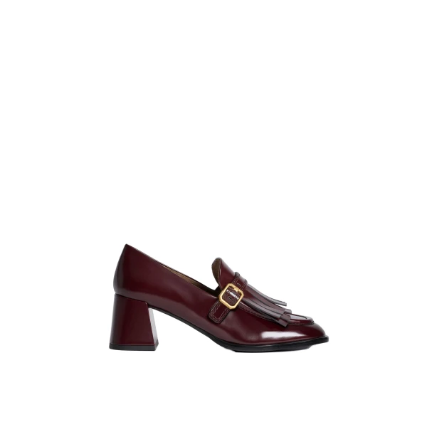 ME+EM Block Heel Loafer in Port Brown