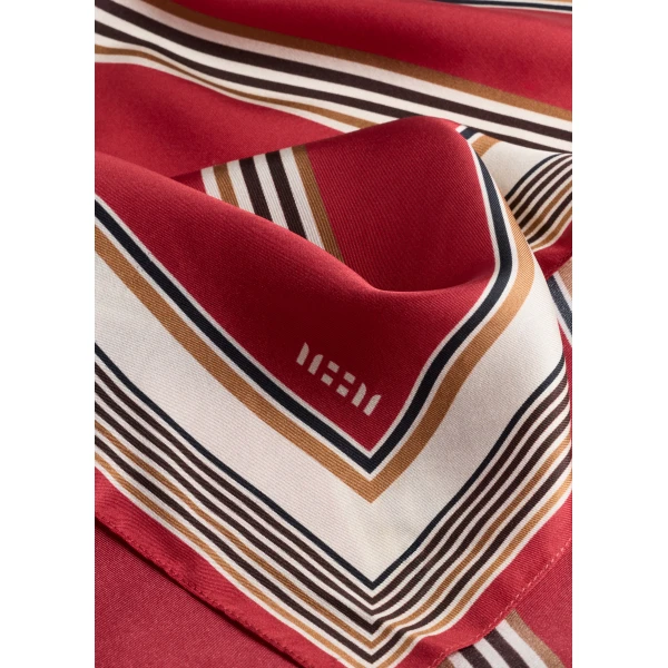 ME+EM Border Scarf in Red Multi