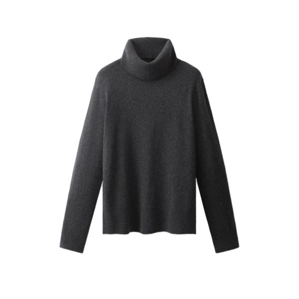 ME+EM Boyfriend Jumper + Snood in Charcoal Mélange