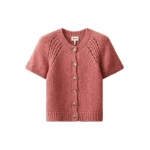 ME+EM Button Front Straight Tee in Smoke Pink