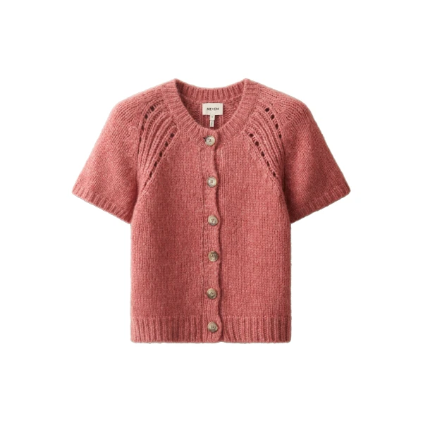 ME+EM Button Front Straight Tee in Smoke Pink