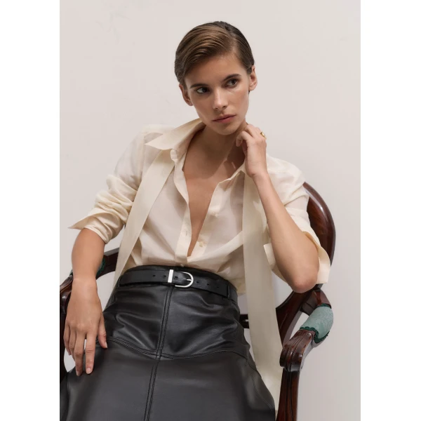 ME+EM Cloud Layering Shirt in Cream