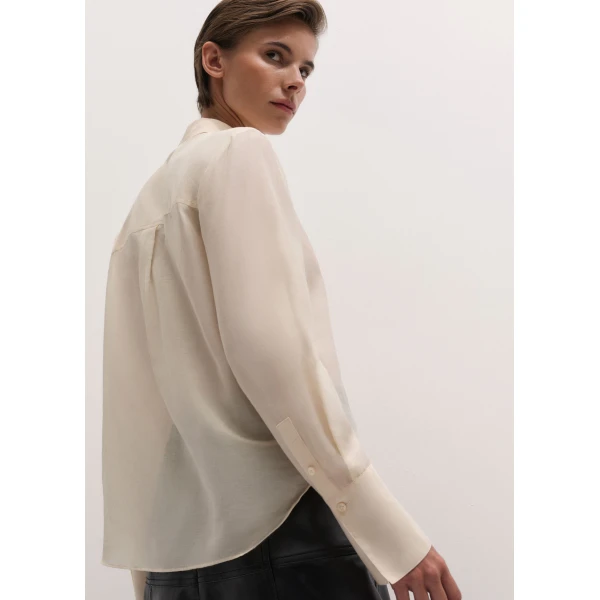 ME+EM Cloud Layering Shirt in Cream