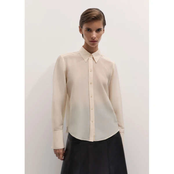 ME+EM Cloud Layering Shirt in Cream