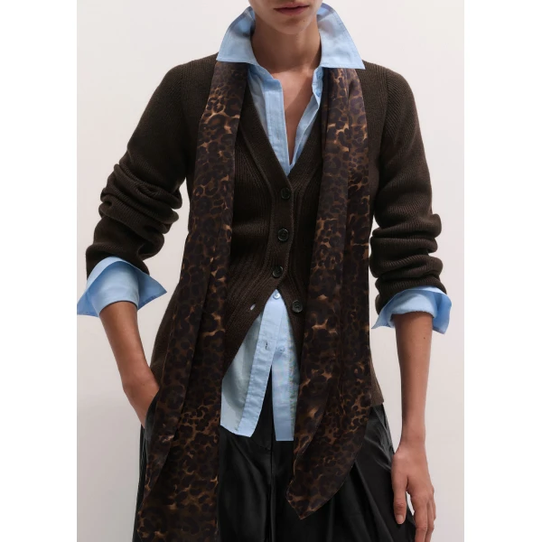 ME+EM Contour Cardigan in Dark Chocolate