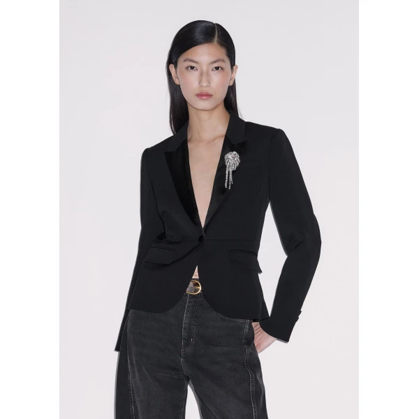 ME+EM Contour Tux Blazer in Black