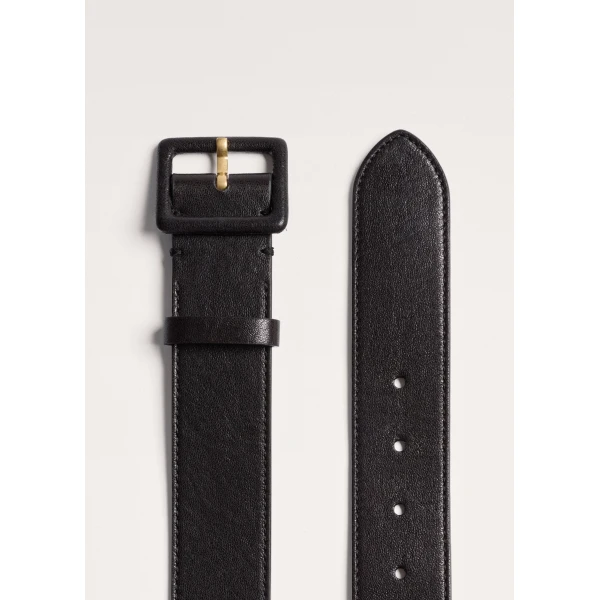 ME+EM Covered Buckle Belt in Black/Brown