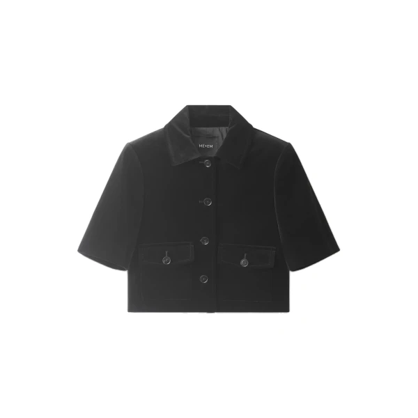 ME+EM Crop Evening Jacket in Black