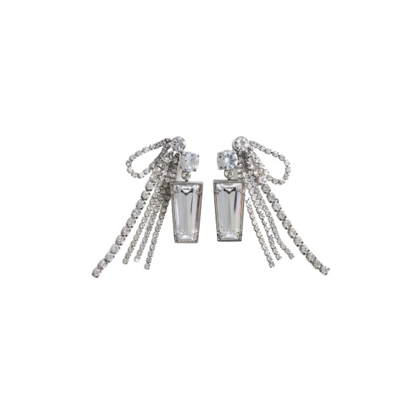ME+EM Crystal Cluster Earrings in Silver