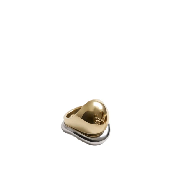 ME+EM Cygnet Stacking Rings in Gold/Silver