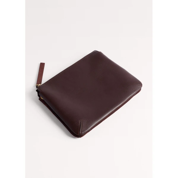 ME+EM Double Pouch Crossbody in Dark Cinnamon