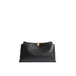 ME+EM Double Pouch Soft Clutch in Dark Chocolate | Clutch Bags | Coveti