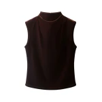 ME+EM Drape Sleeveless Top in Dark Chocolate | Tops | Coveti