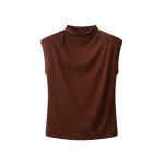 ME+EM Drape Sleeveless Top in Pecan Brown