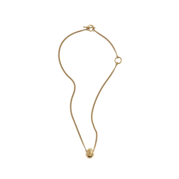 ME+EM Drop Pendant Necklace in Gold Toned