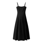 ME+EM Drop Waist Evening Dress in Black