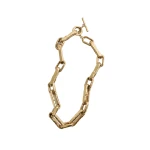 ME+EM Elongated Link Necklace in Gold Toned