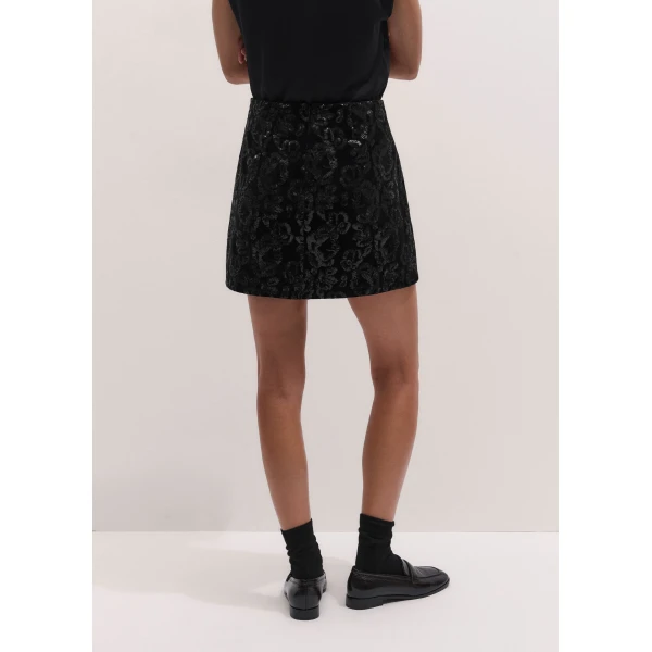 ME+EM Evening Mini Skirt in Black, view 6 | Mini Skirts | Coveti