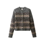 ME+EM Fair Isle Relaxed Cardigan in Neutral Multi | Cardigan | Coveti