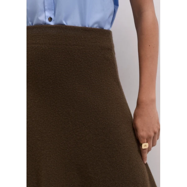 ME+EM Felted Maxi Skirt in Bronzed Brown