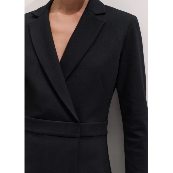 ME+EM Fit + Flare Blazer Dress in Black