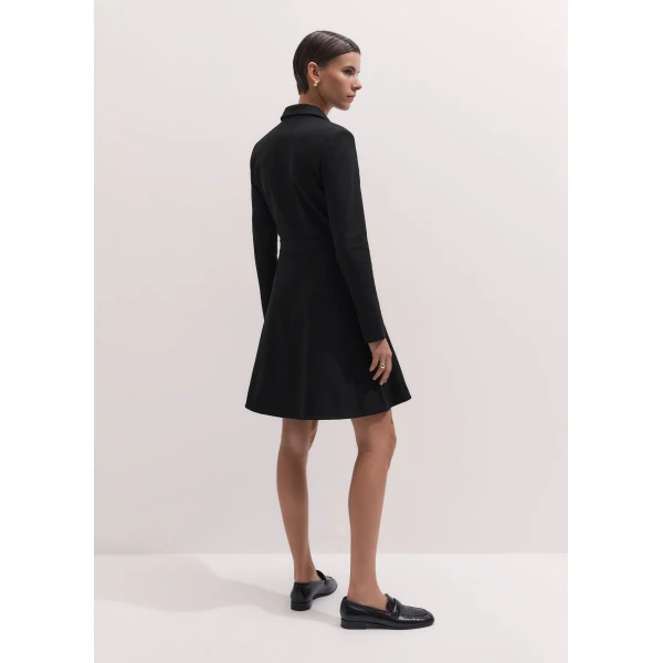ME+EM Fit + Flare Blazer Dress in Black