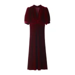 ME+EM Fit + Flare Maxi Dress in Barolo Red | Maxi Dresses | Coveti