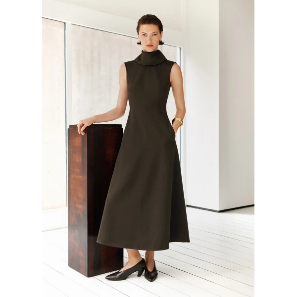 ME+EM Fit + Flare Maxi Dress in Bay Green