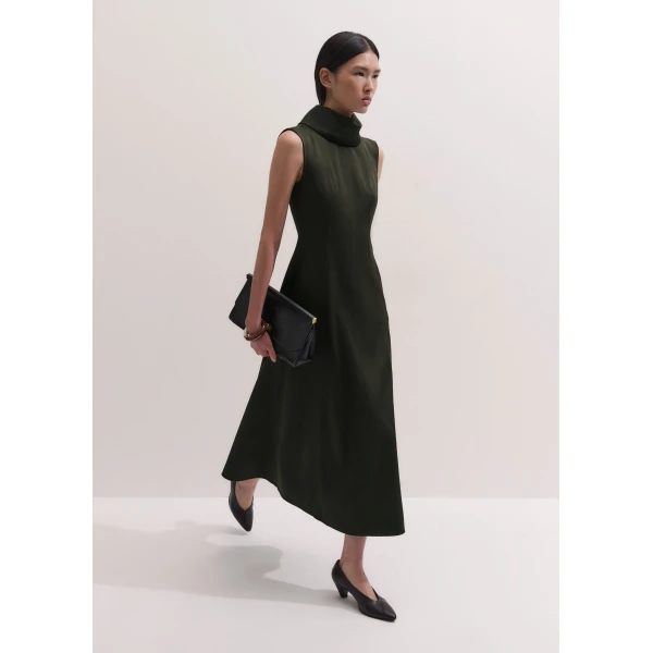 ME+EM Fit + Flare Maxi Dress in Bay Green