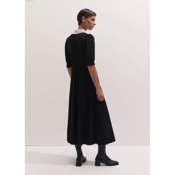 ME+EM Fit + Flare Maxi Dress in Black