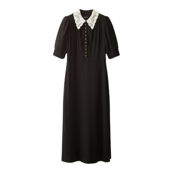 ME+EM Fit + Flare Maxi Dress in Black