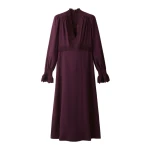 ME+EM Fit + Flare Maxi Dress in Merlot