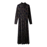 ME+EM Fit + Flare Maxi Dress in Navy Multi