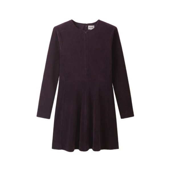 ME+EM Fit + Flare Short Dress in Merlot Red