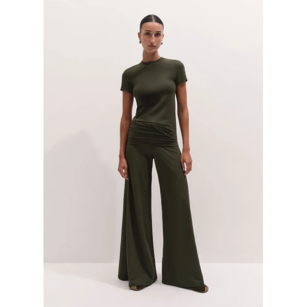 ME+EM Fitted Tee in Rich Olive Green