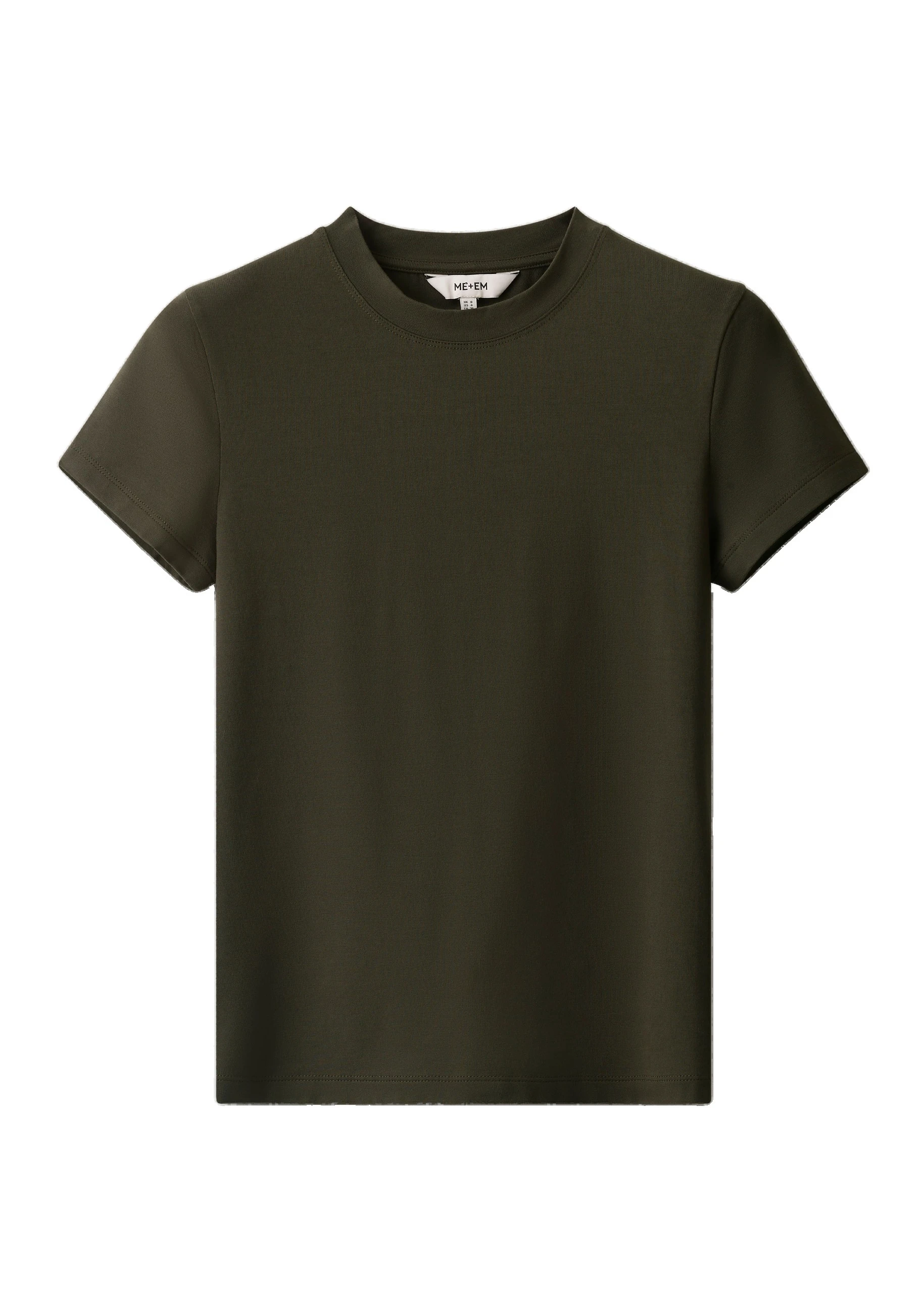 ME+EM Fitted Tee in Rich Olive Green | Tops | Coveti ME+EM Fitted Tee in Rich Olive Green