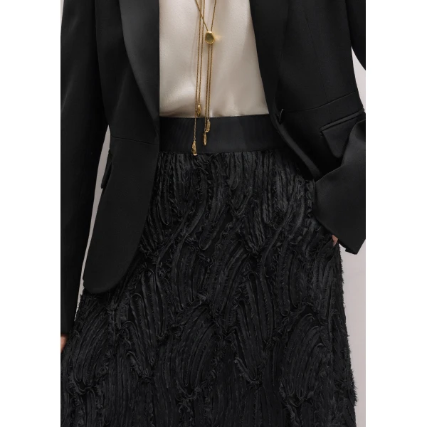 ME+EM Full-Length Skirt in Black, view 3 | Maxi Skirts | Coveti