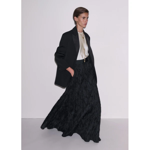 ME+EM Full-Length Skirt in Black, view 4 | Maxi Skirts | Coveti