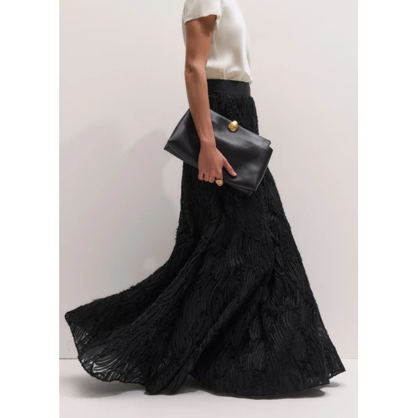 ME+EM Full-Length Skirt in Black, view 5 | Maxi Skirts | Coveti