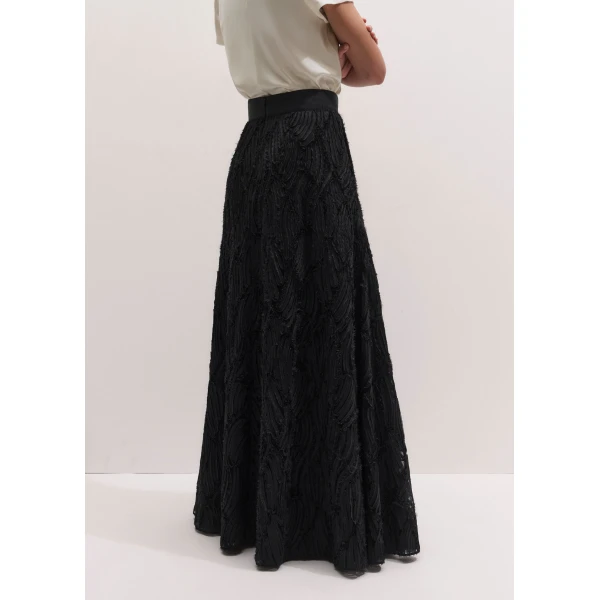 ME+EM Full-Length Skirt in Black, view 6 | Maxi Skirts | Coveti