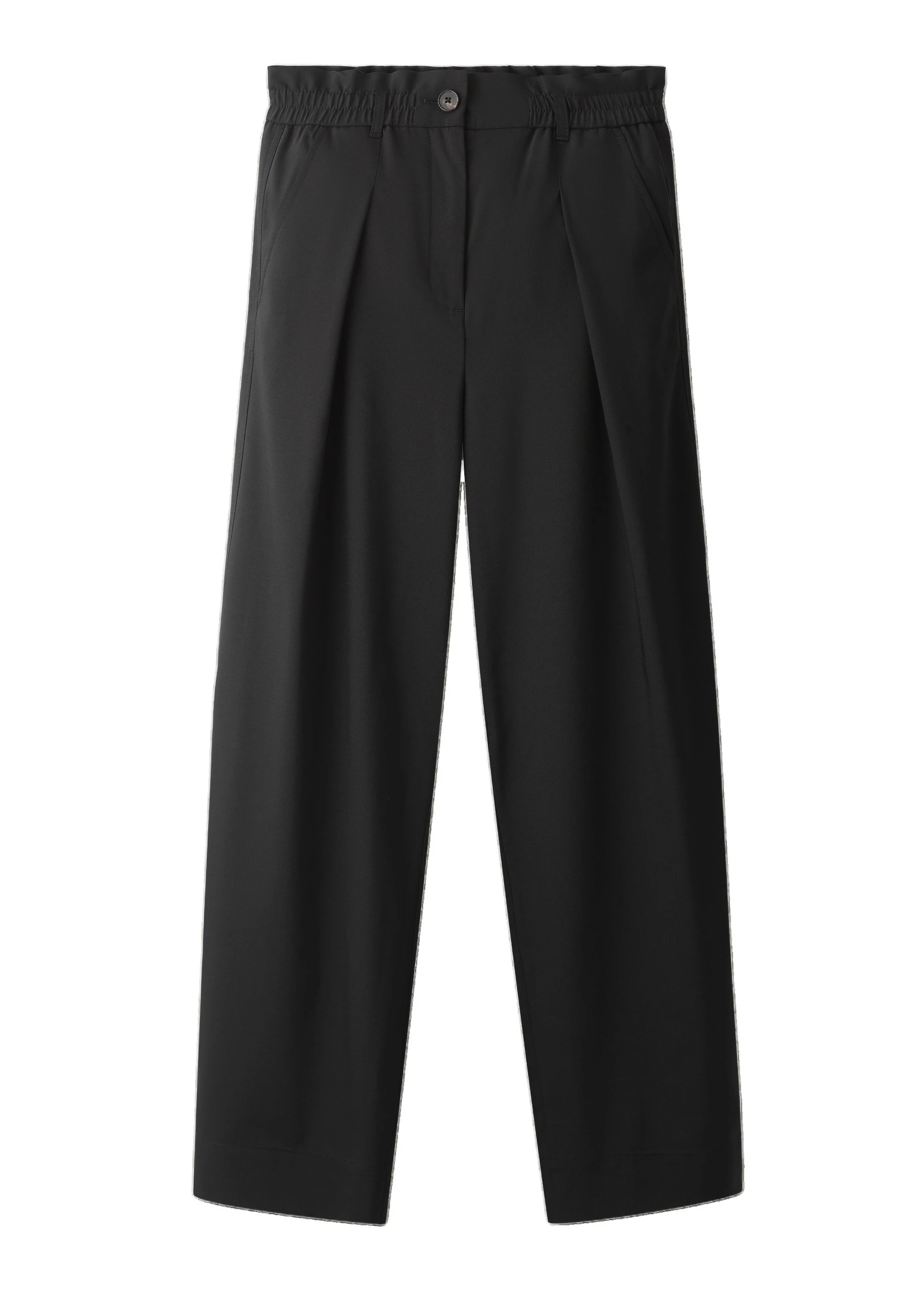 ME+EM Gathered Waist Taper Trouser in Black | Pants | Coveti ME+EM Gathered Waist Taper Trouser in Black