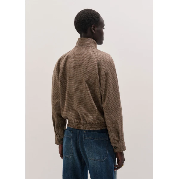 ME+EM Heritage Bomber Jacket in Pecan Brown Multi