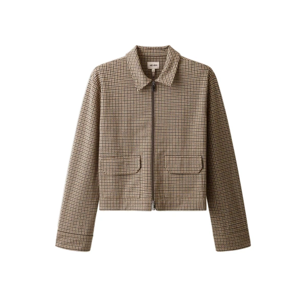 ME+EM Heritage Double Zip Jacket in Brown Multi