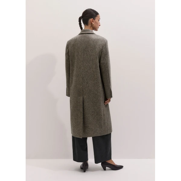 ME+EM Heritage Oversized Coat in Grey Mélange, view 6 | Coats | Coveti