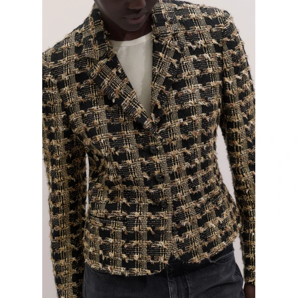 ME+EM Heritage Short Jacket in Black Multi, view 3 | Jackets | Coveti
