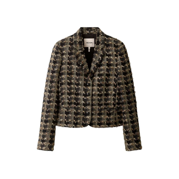 ME+EM Heritage Short Jacket in Black Multi | Jackets | Coveti
