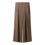 ME+EM Heritage Very Wide Trouser in Pecan Brown Multi