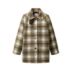 ME+EM High Neck Cocoon Coat in Bronzed Olive