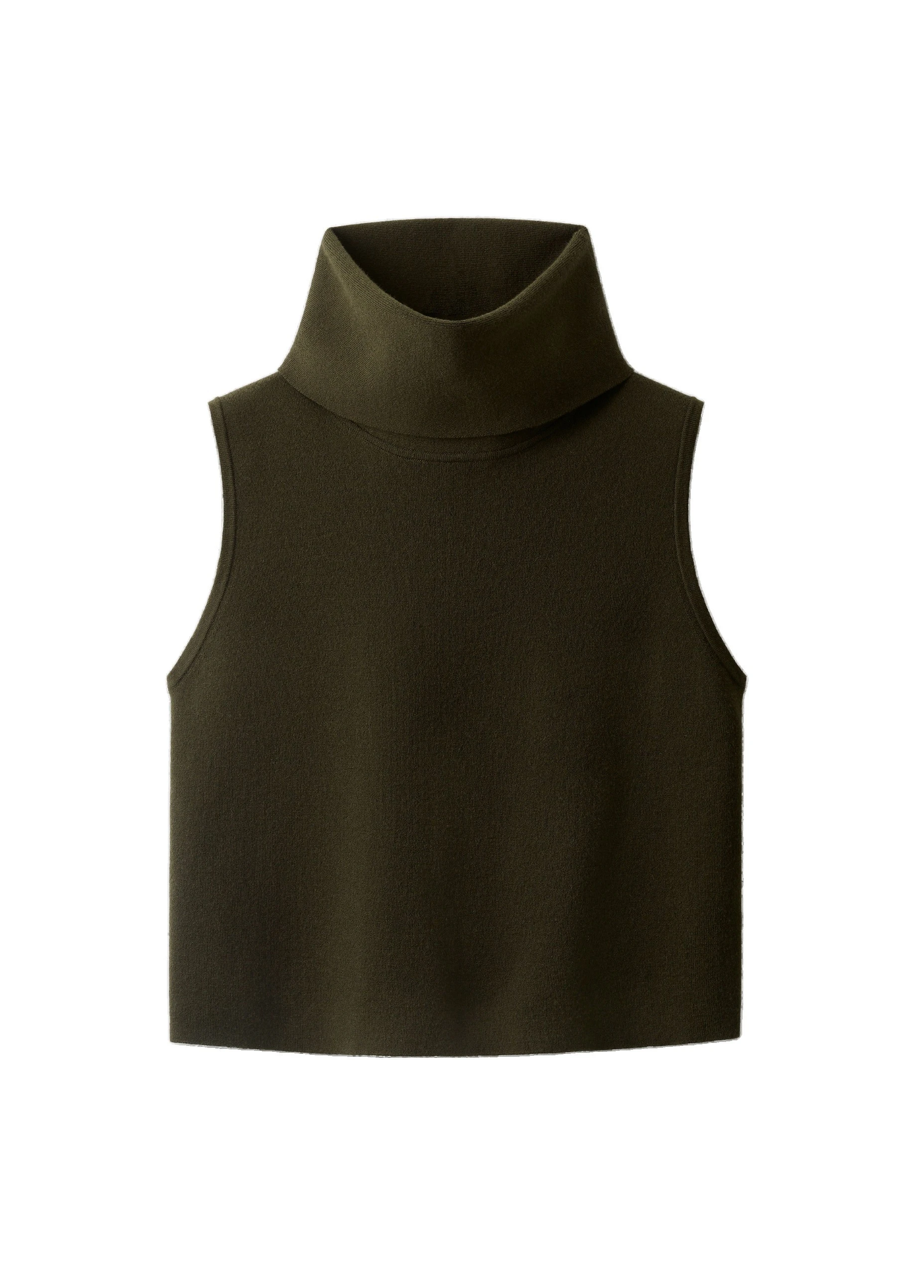 ME+EM High Neck Knit Vest in Rich Olive Green | Knitwear | Coveti ME+EM High Neck Knit Vest in Rich Olive Green